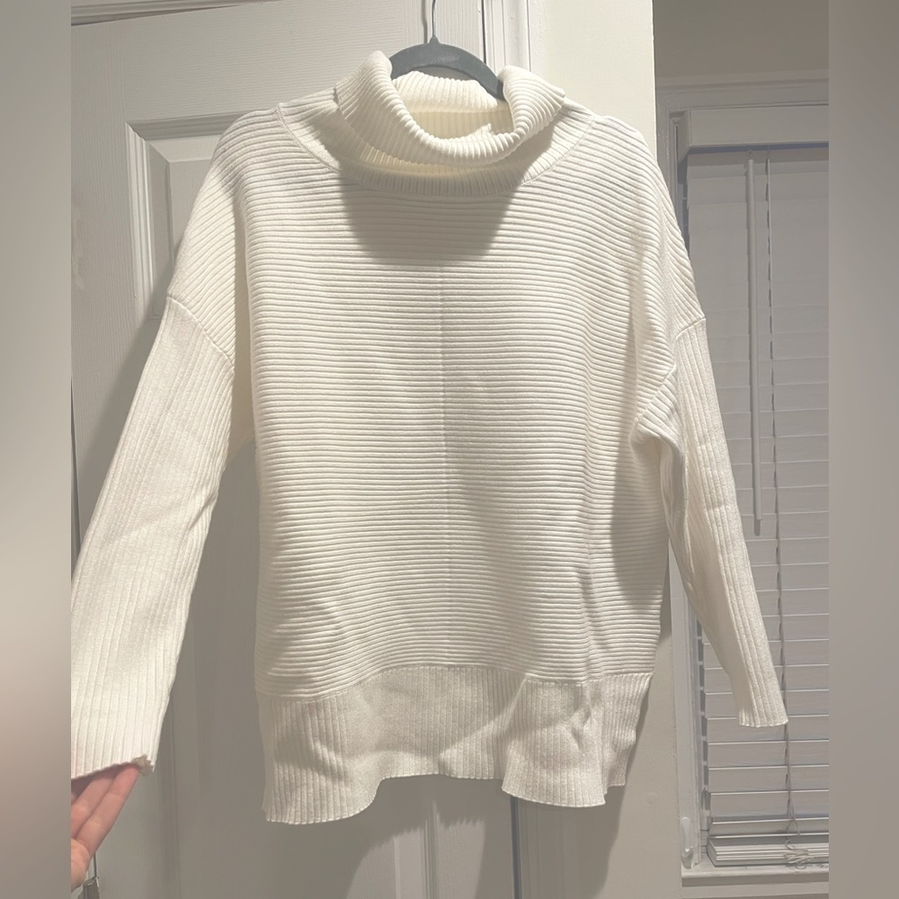 White Turtleneck Sweater